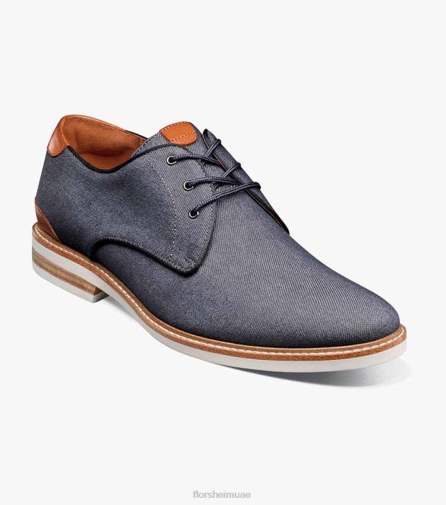 Florsheim رجال قماش المرتفعات سهل اصبع القدم أكسفورد 6B6H321 القوات البحرية الأحذية
