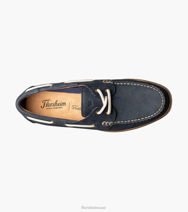 Florsheim رجال أتلانتيك موك اصبع القدم حذاء قارب 6B6H324 القوات البحرية الأحذية