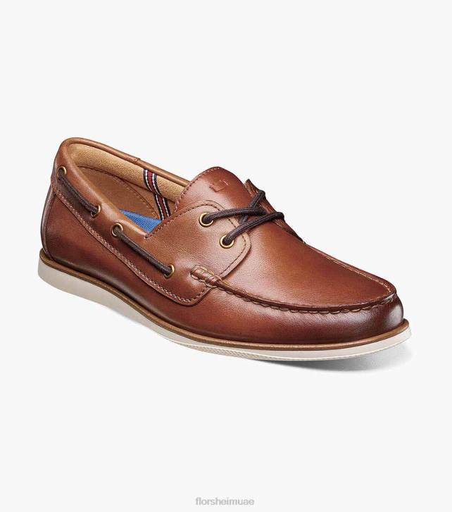 Florsheim رجال أتلانتيك موك اصبع القدم حذاء قارب 6B6H326 كونياك الأحذية