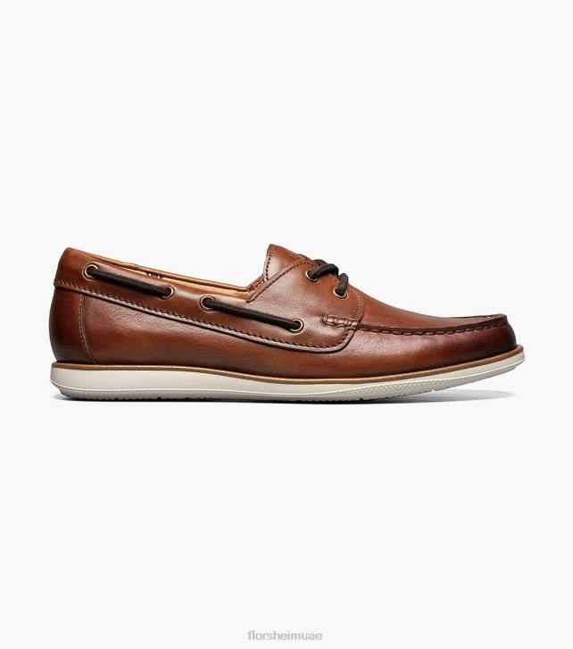 Florsheim رجال أتلانتيك موك اصبع القدم حذاء قارب 6B6H326 كونياك الأحذية