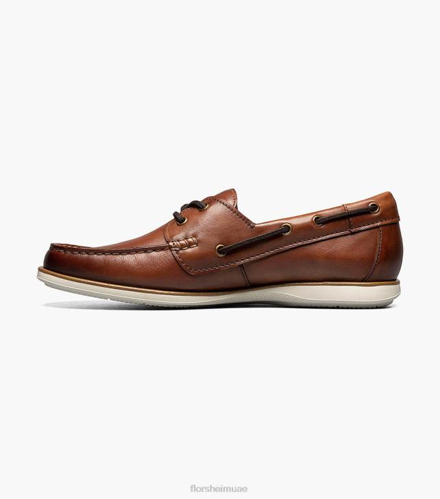 Florsheim رجال أتلانتيك موك اصبع القدم حذاء قارب 6B6H326 كونياك الأحذية