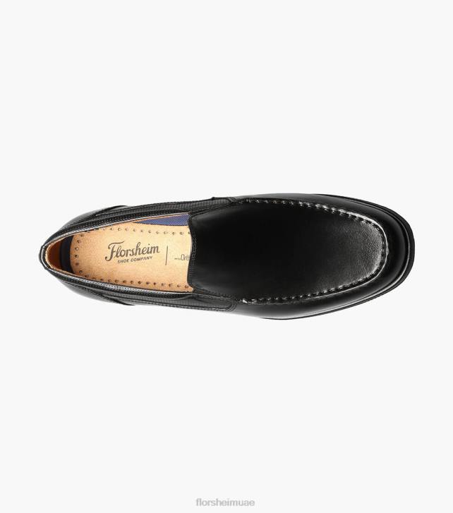 Florsheim رجال الأطلسي زلة اصبع القدم البندقية 6B6H352 أسود الأحذية