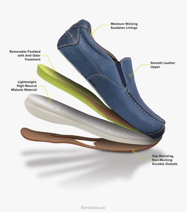 Florsheim رجال زلة اصبع القدم قماش البحيرات العظمى 6B6H382 القوات البحرية الأحذية