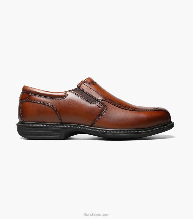 Florsheim رجال عمل كورونيس الصلب اصبع القدم الدراجة الانزلاق على 6B6H411 بني الأحذية