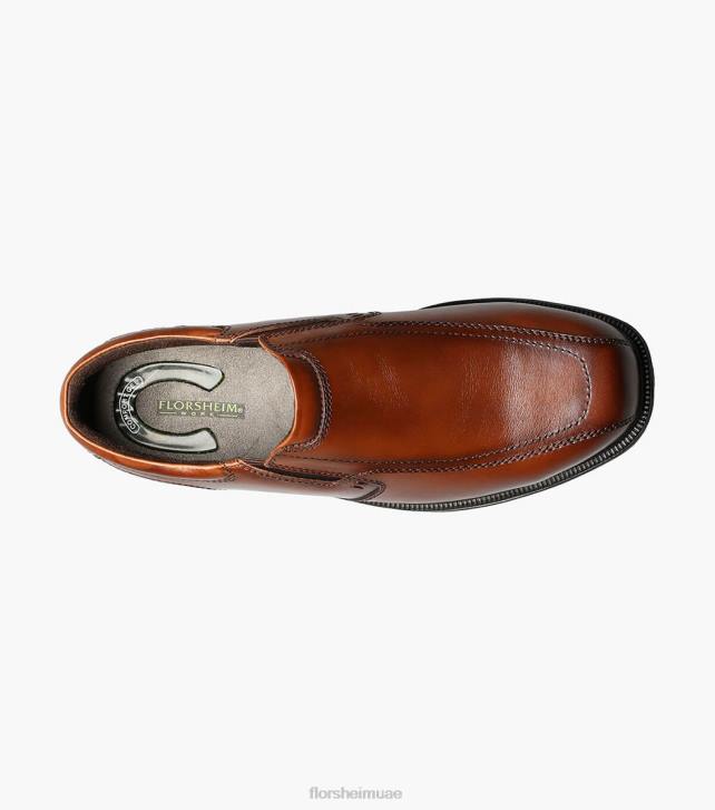 Florsheim رجال عمل كورونيس الصلب اصبع القدم الدراجة الانزلاق على 6B6H411 بني الأحذية