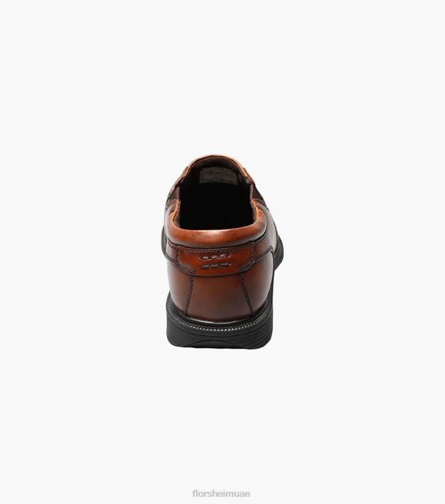 Florsheim رجال عمل كورونيس الصلب اصبع القدم الدراجة الانزلاق على 6B6H411 بني الأحذية