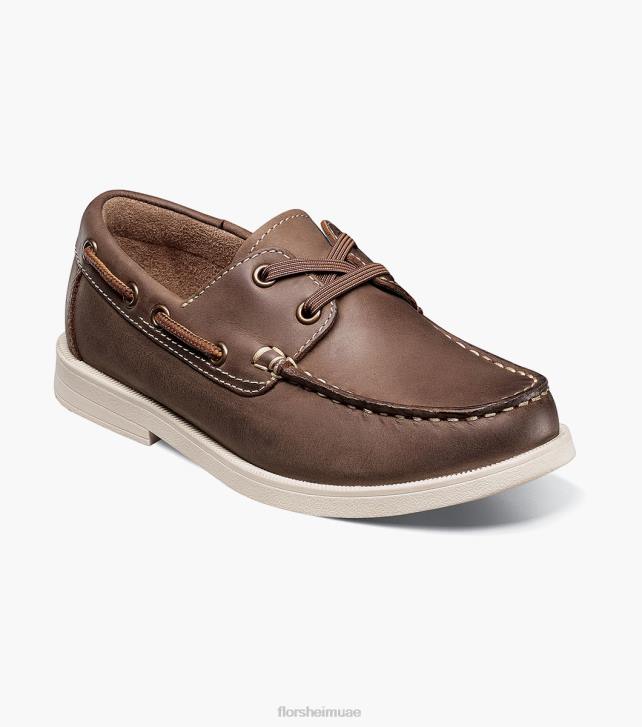 Florsheim أطفال الكروكيه الابن. حذاء قارب موك 6B6H422 الفصل البني الأحذية