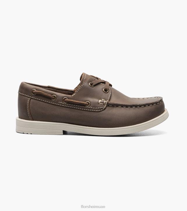 Florsheim أطفال الكروكيه الابن. حذاء قارب موك 6B6H422 الفصل البني الأحذية