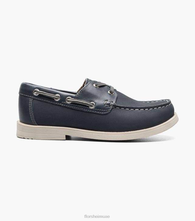 Florsheim أطفال الكروكيه الابن. حذاء قارب موك 6B6H425 nubuck البحرية الأحذية