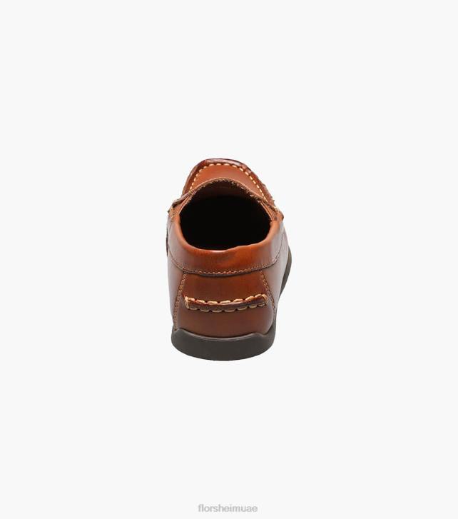 Florsheim أطفال جاسبر الابن. حذاء مسطح اصبع القدم البندقية 6B6H432 سرج تان الأحذية