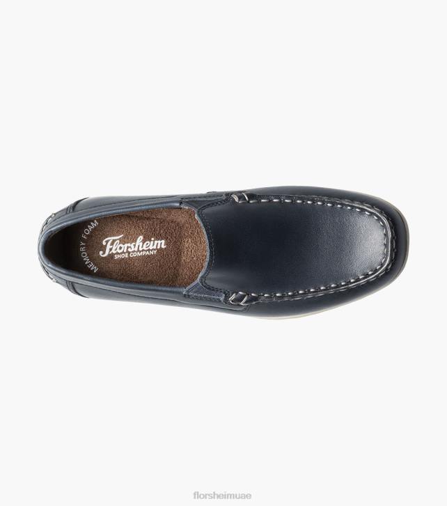 Florsheim أطفال جاسبر الابن. حذاء مسطح اصبع القدم البندقية 6B6H434 القوات البحرية الأحذية