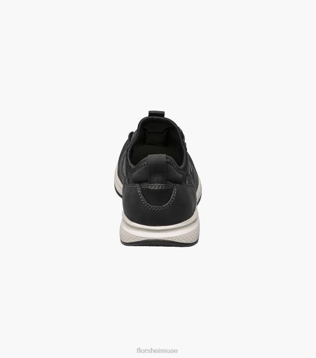 Florsheim أطفال بحيرات عظيمة الابن. حذاء رياضي متماسك من الأمام 6B6H439 أسود الأحذية