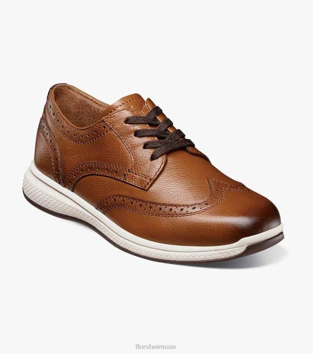 Florsheim أطفال بحيرات عظيمة الابن. أكسفورد طائر الجناح 6B6H442 كونياك الأحذية