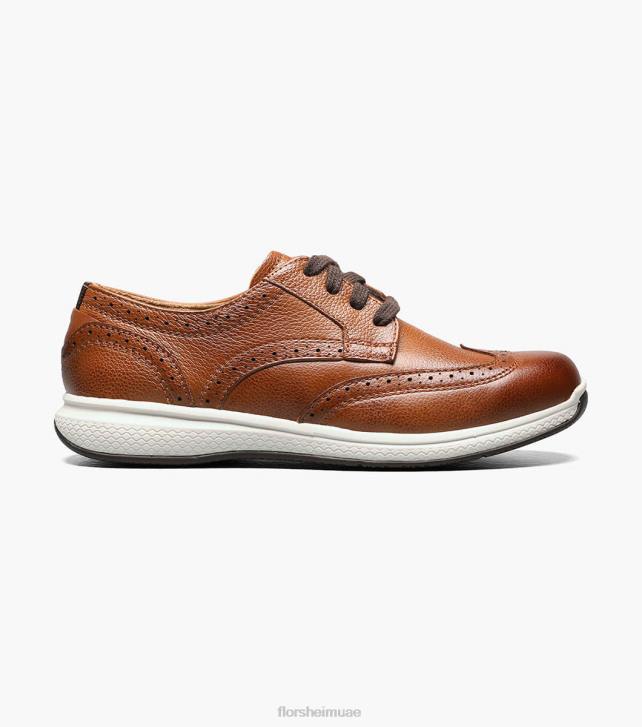 Florsheim أطفال بحيرات عظيمة الابن. أكسفورد طائر الجناح 6B6H442 كونياك الأحذية