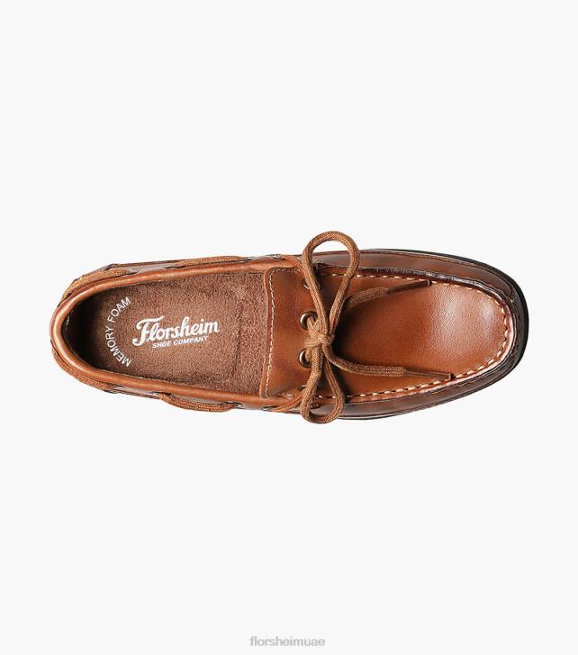 Florsheim أطفال جاسبر التعادل الابن. زلة اصبع القدم زلة على متعطل 6B6H466 سرج تان الأحذية
