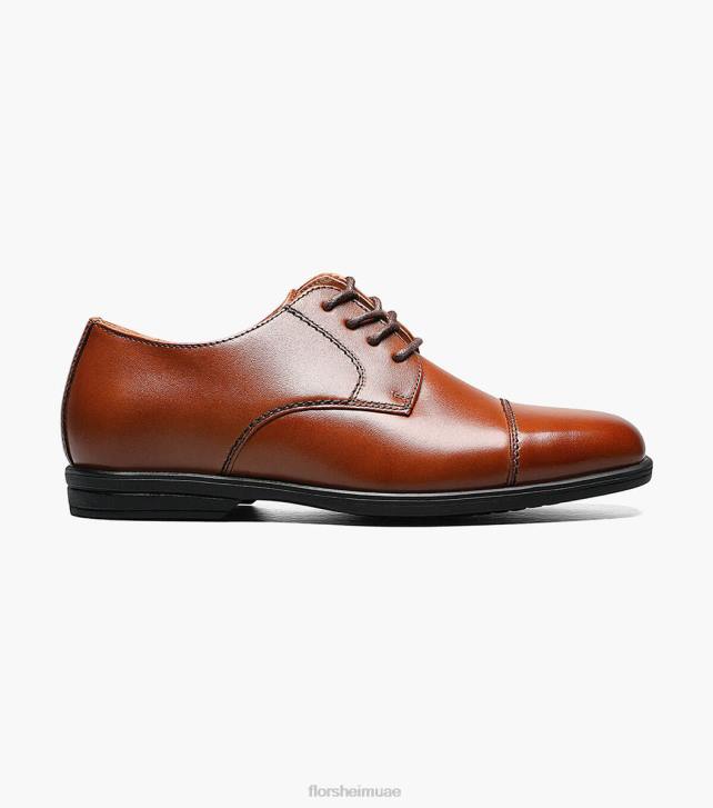 Florsheim أطفال تكشف الابن. أكسفورد كاب تو 6B6H470 كونياك الأحذية