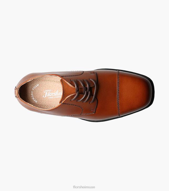 Florsheim أطفال تكشف الابن. أكسفورد كاب تو 6B6H470 كونياك الأحذية