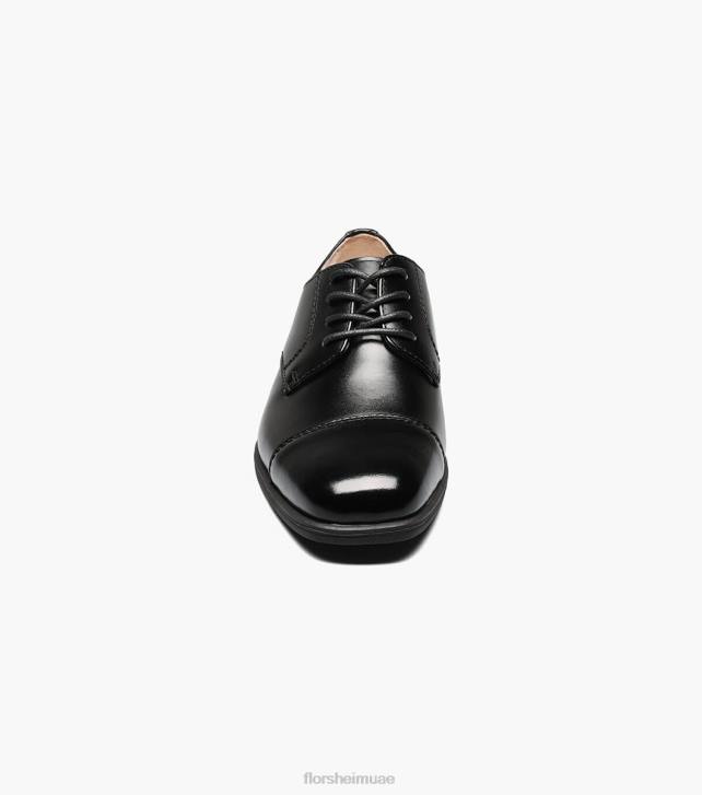 Florsheim أطفال تكشف الابن. أكسفورد كاب تو 6B6H471 أسود الأحذية