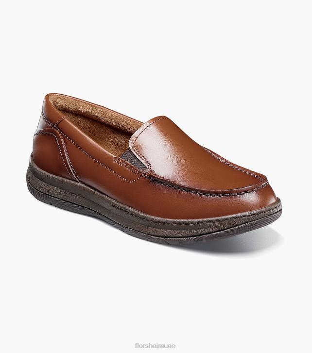 Florsheim أطفال الابن المركزي. حذاء مسطح اصبع القدم البندقية 6B6H478 كونياك الأحذية
