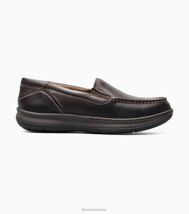 Florsheim أطفال الابن المركزي. حذاء مسطح اصبع القدم البندقية 6B6H479 الفصل البني الأحذية