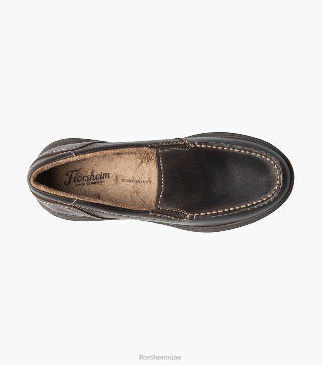 Florsheim أطفال الابن المركزي. حذاء مسطح اصبع القدم البندقية 6B6H479 الفصل البني الأحذية