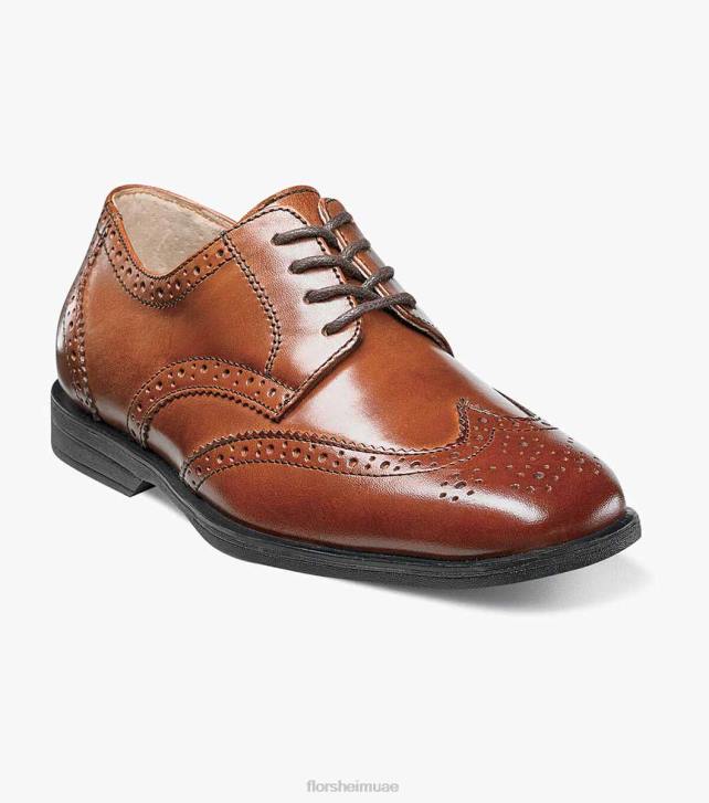 Florsheim أطفال تكشف الابن. أكسفورد طائر الجناح 6B6H483 كونياك الأحذية