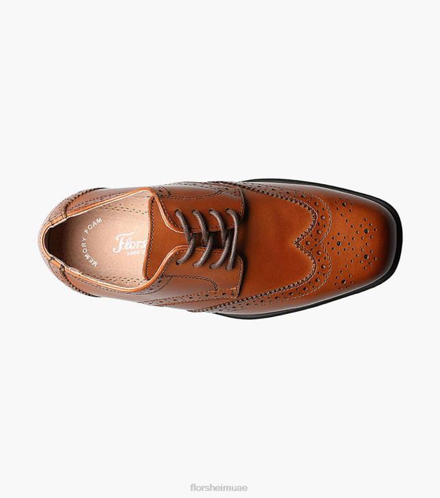 Florsheim أطفال تكشف الابن. أكسفورد طائر الجناح 6B6H483 كونياك الأحذية