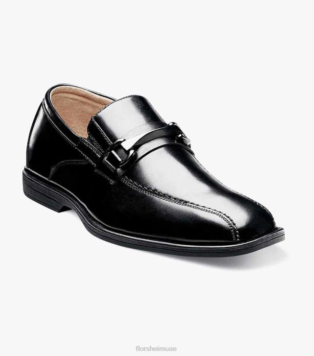 Florsheim أطفال تكشف الابن. دراجة اصبع القدم قليلا متعطل 6B6H486 أسود الأحذية