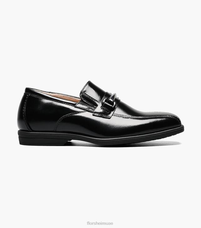 Florsheim أطفال تكشف الابن. دراجة اصبع القدم قليلا متعطل 6B6H486 أسود الأحذية