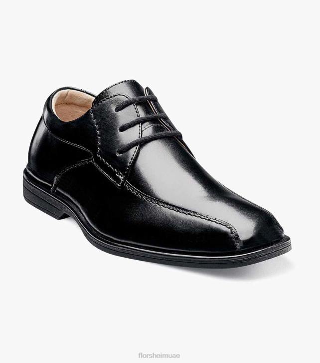 Florsheim أطفال تكشف الابن. دراجة اصبع القدم أكسفورد 6B6H490 أسود الأحذية