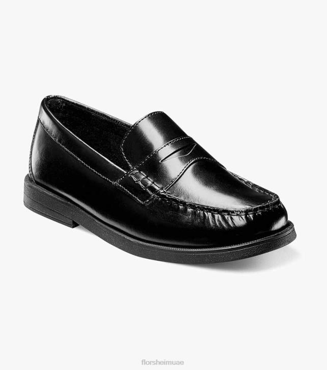 Florsheim أطفال الكروكيه الابن. موك تو بيني متعطل 6B6H495 أسود الأحذية