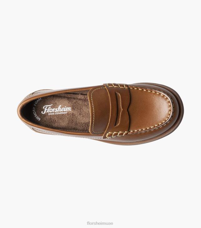 Florsheim أطفال الكروكيه الابن. موك تو بيني متعطل 6B6H497 كونياك الأحذية