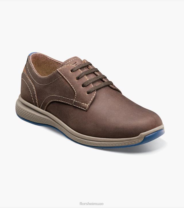 Florsheim أطفال بحيرات عظيمة الابن. سهل اصبع القدم أكسفورد 6B6H502 الفصل البني الأحذية