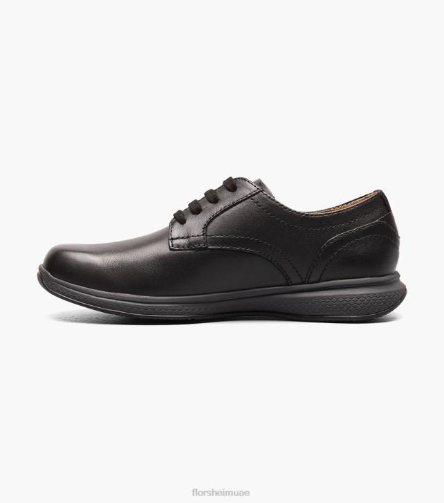 Florsheim أطفال بحيرات عظيمة الابن. سهل اصبع القدم أكسفورد 6B6H503 أسود الأحذية