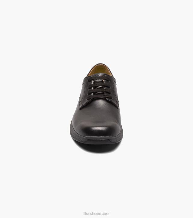 Florsheim أطفال بحيرات عظيمة الابن. سهل اصبع القدم أكسفورد 6B6H503 أسود الأحذية