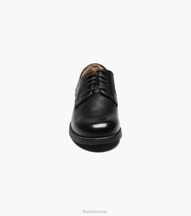 Florsheim أطفال ميدتاون جونيور. سهل اصبع القدم أكسفورد 6B6H505 أسود الأحذية