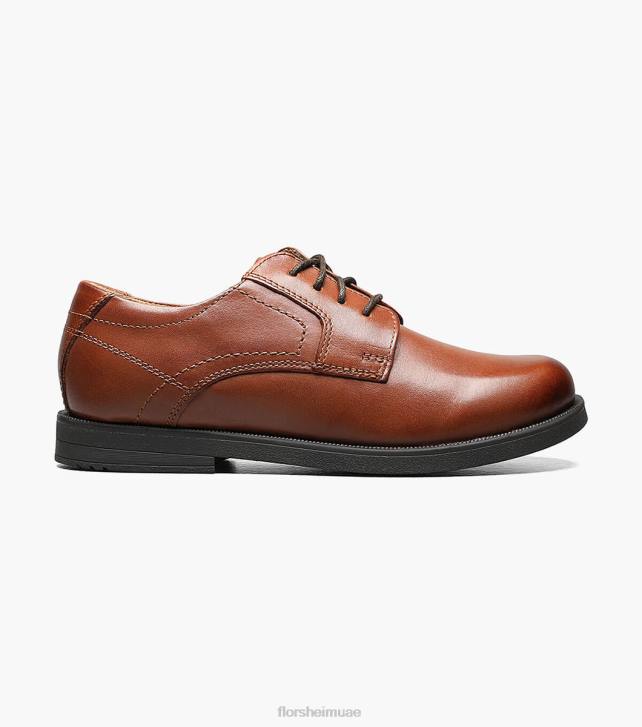 Florsheim أطفال ميدتاون جونيور. سهل اصبع القدم أكسفورد 6B6H506 كونياك الأحذية