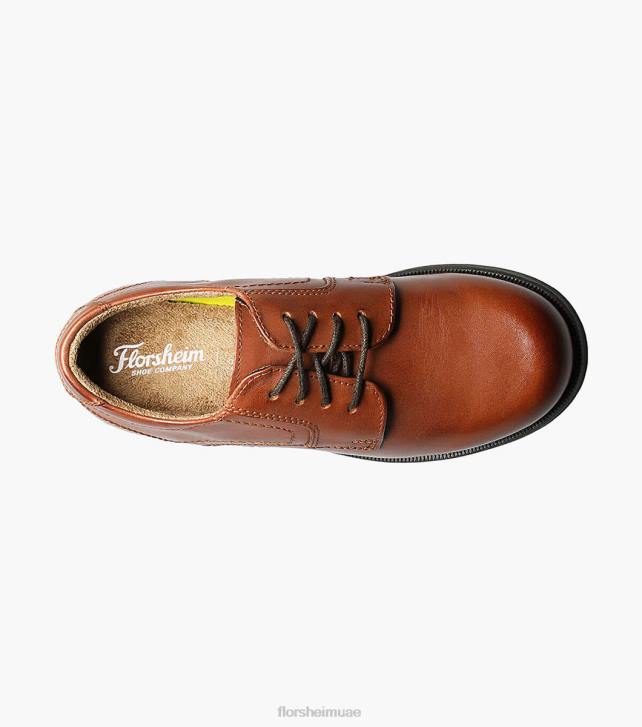 Florsheim أطفال ميدتاون جونيور. سهل اصبع القدم أكسفورد 6B6H506 كونياك الأحذية