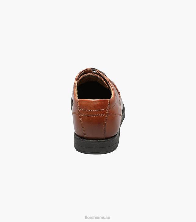 Florsheim أطفال ميدتاون جونيور. سهل اصبع القدم أكسفورد 6B6H506 كونياك الأحذية