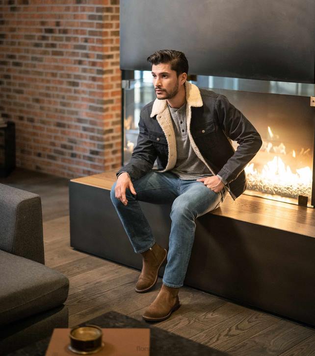 Florsheim رجال نوروالك سهل اصبع القدم التمهيد الجانب البريدي 6B6H60 موكا الأحذية