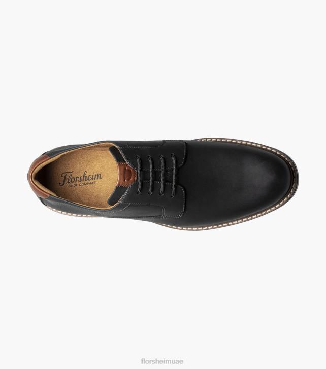 Florsheim رجال نورووك سهل اصبع القدم أكسفورد 6B6H85 الفصل الأسود الأحذية