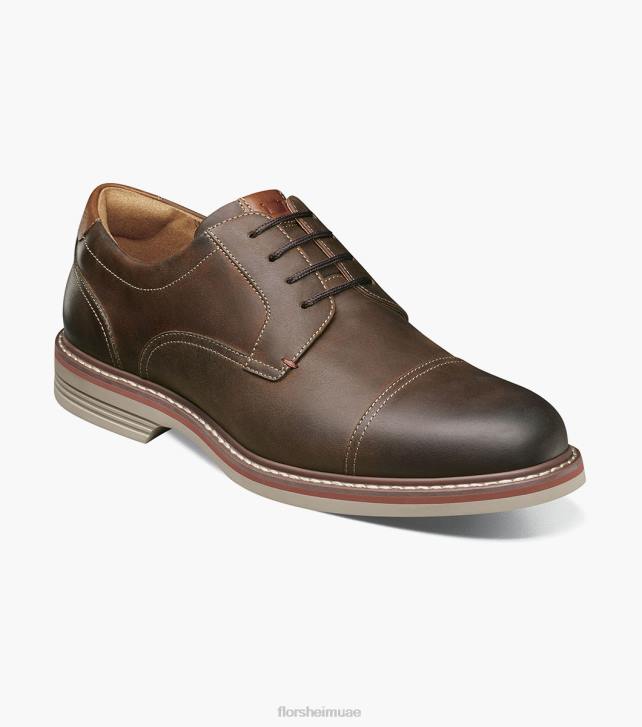 Florsheim رجال نورووك كاب تو أكسفورد 6B6H86 الفصل البني الأحذية