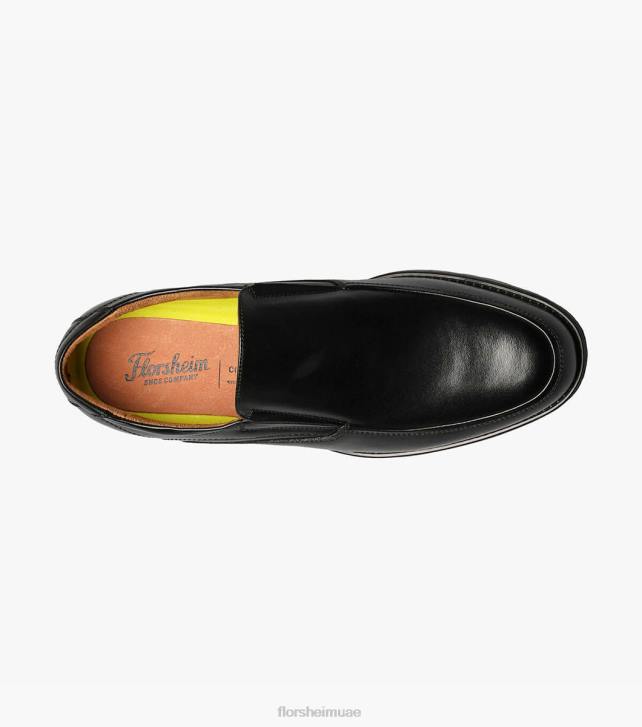 Florsheim رجال ميدتاون زلة اصبع القدم 6B6H89 أسود الأحذية