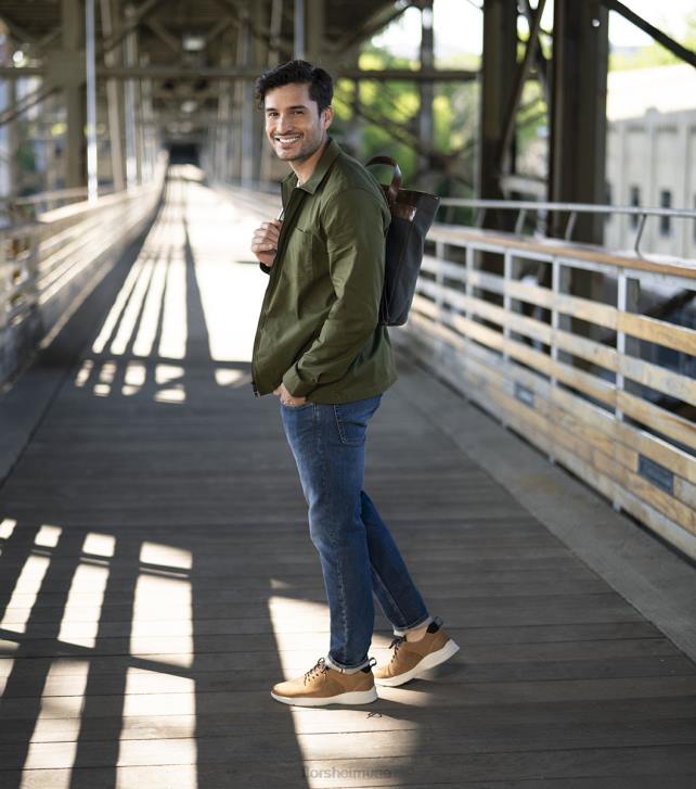 Florsheim رجال حذاء رياضي Studio Perf تو برباط 6B6H293 تان الأحذية