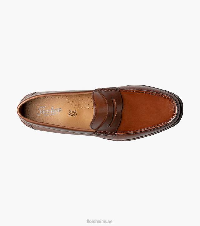 Florsheim رجال berkley flex moc تو بيني متعطل 6B6H177 كونياك متعدد الأحذية