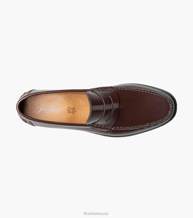 Florsheim رجال berkley flex moc تو بيني متعطل 6B6H178 بورجوندي الأحذية