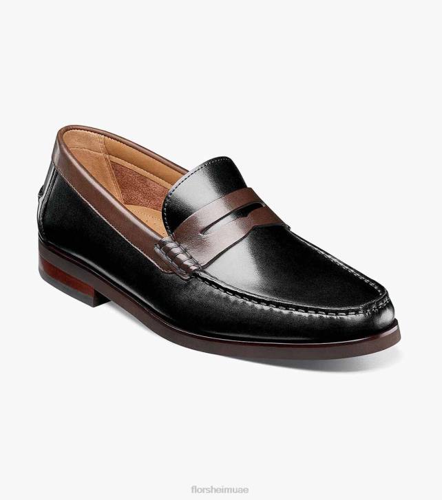 Florsheim رجال berkley flex moc تو بيني متعطل 6B6H179 أسود وبني الأحذية