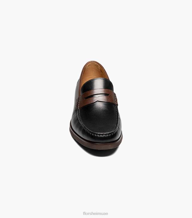 Florsheim رجال berkley flex moc تو بيني متعطل 6B6H179 أسود وبني الأحذية