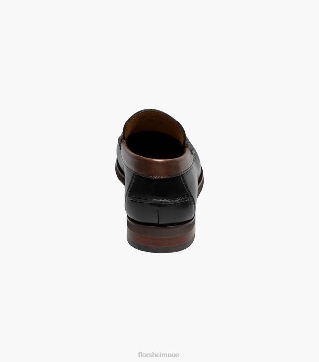 Florsheim رجال berkley flex moc تو بيني متعطل 6B6H179 أسود وبني الأحذية