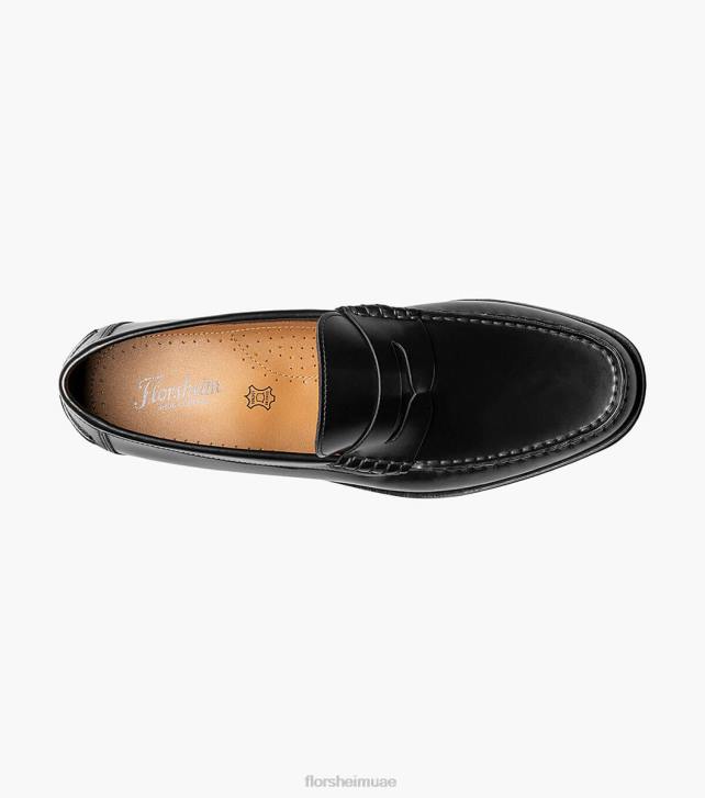 Florsheim رجال berkley flex moc تو بيني متعطل 6B6H181 ناعم أسود الأحذية